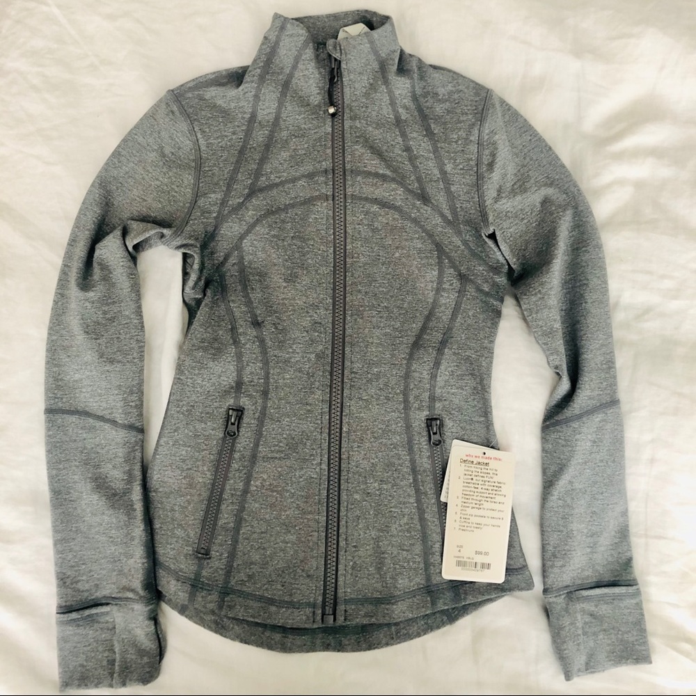 NWT Lululemon Define Jacket Heathered Gray Size 4